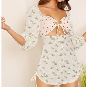 Tie Front Peekaboo Romper